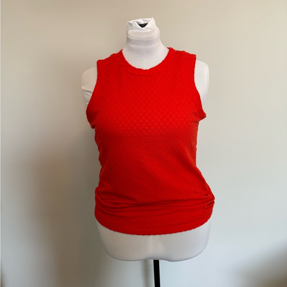 Anthropologie orange textured tank.